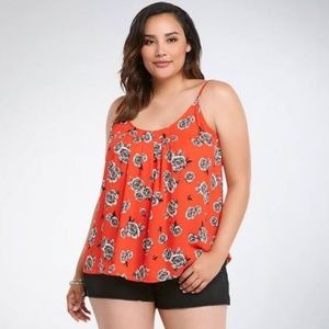 Torrid sz0 orange floral tank